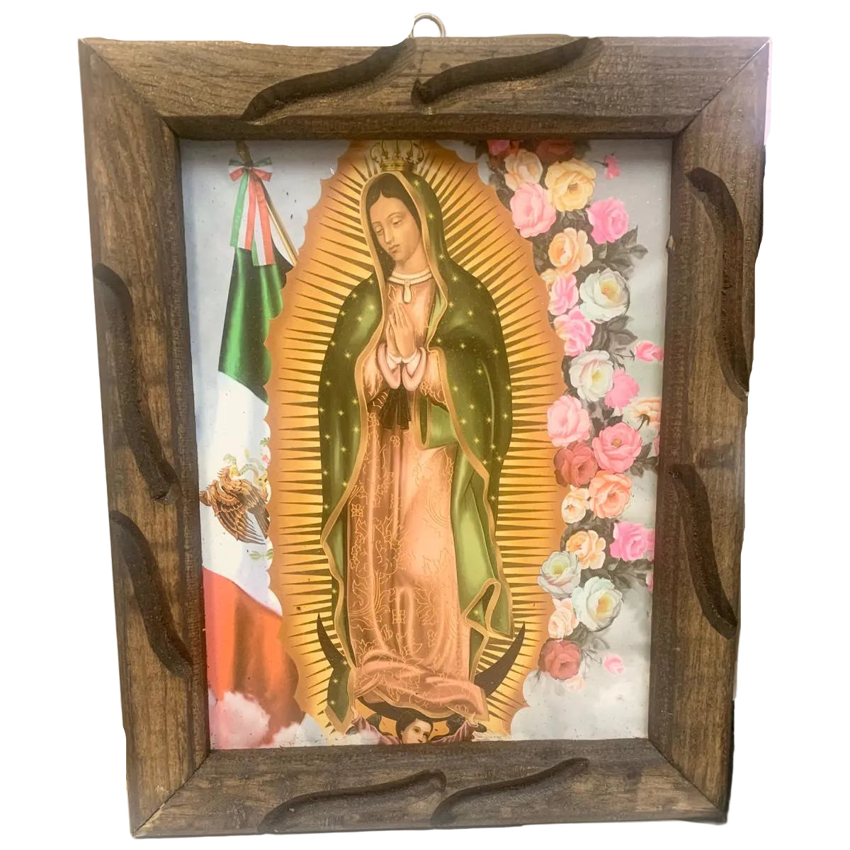 CUADRO RUSTICO MINI DE GUADALUPE 9X11