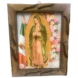 CUADRO RUSTICO MINI DE GUADALUPE 9X11