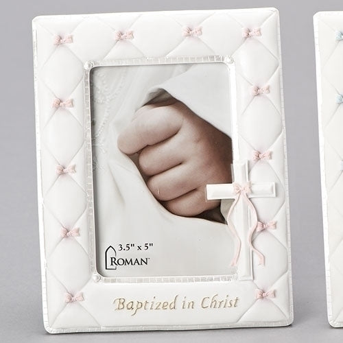 7"H BAPTISM GIRL FRAME 3.5X5