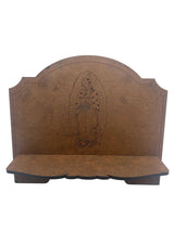 BROWN WOOD BURNING BIBLE STAND