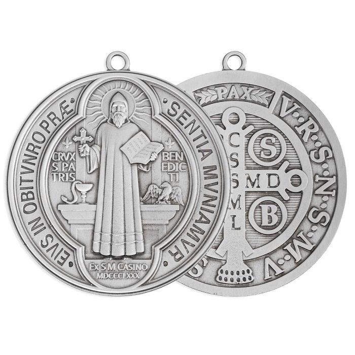 4 1/4" Pewter St. Benedict Medal (BOXED)