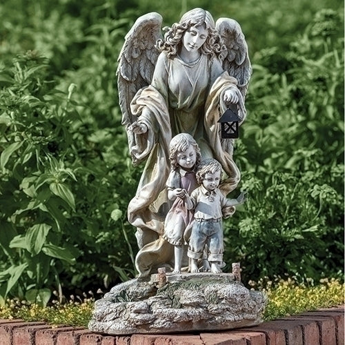 20.5"H SOLAR GUARDIAN ANGEL GARDEN STATUE A1-R