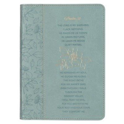Psalm 23 Faux Leather Classic Journal, Blue
