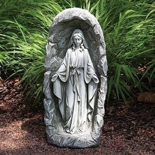 18.5" H Our Lady of Grace LED Solar Garden Statue