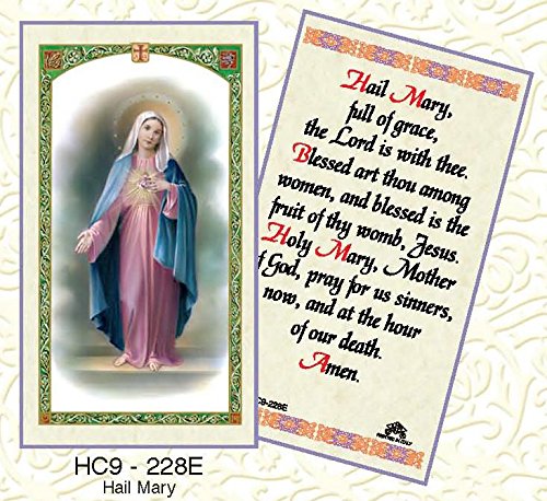 Hail Mary Laminated Card