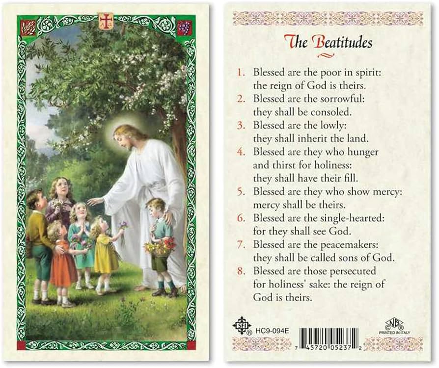 Beatitudes Laminated Prayer Cards