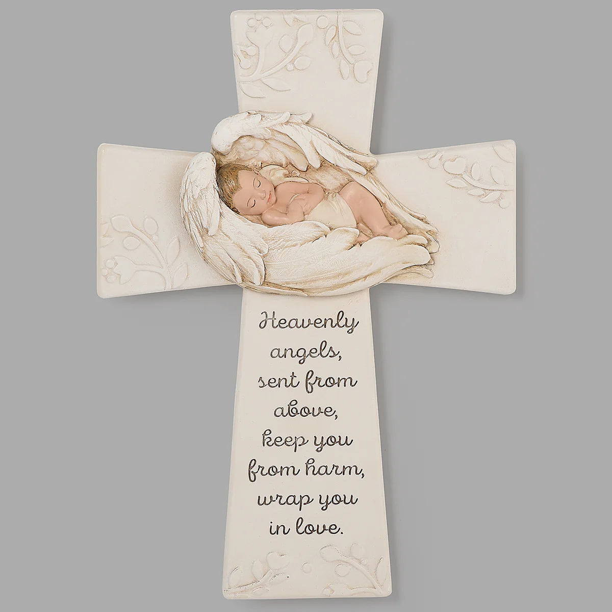BABY IN WINGS WALL CROSS 8.25 "H