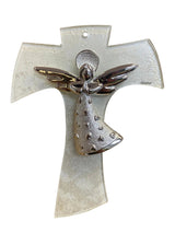 10X7.9" MURAN OGLASS ANGEL CROSS D-5