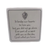 BROKEN CHAIN MEMORIAL BOX WITH CANDEL HOLDER