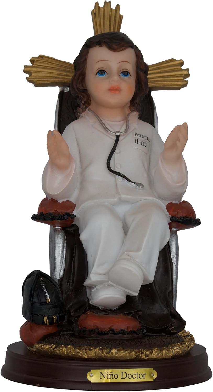 Niño Doctor 11.5" Santo Niño Jesús Doctor De Los Enfermos Resin N-1
