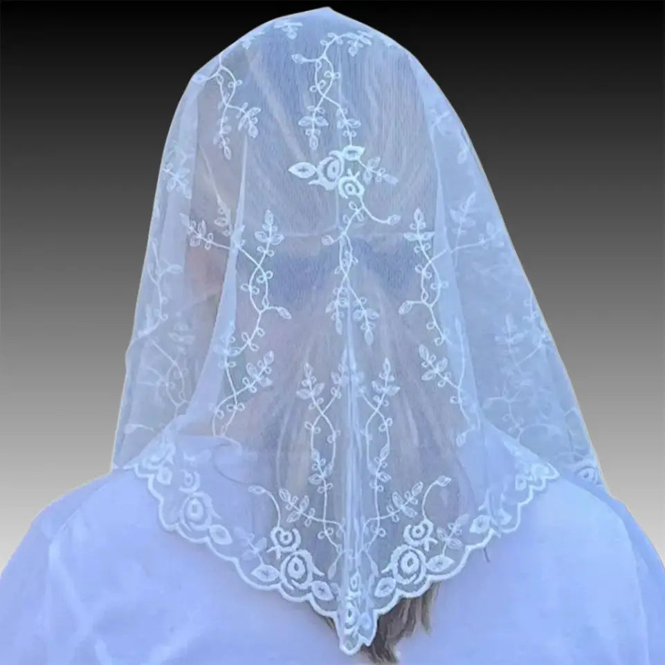 St. Teresa of Avila Veil - WHITE