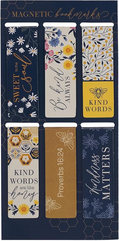 MAGNETIC BOOKMARK SET KIND WORDS PROV.16:24