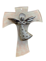 10X7.9" MURAN OGLASS ANGEL CROSS D-5