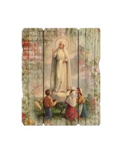 11 1/4" x 14" Divine Mercy Large Vintage Wooden Plaque