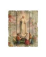 11 1/4" x 14" Divine Mercy Large Vintage Wooden Plaque