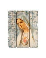 11 1/4" x 14" Divine Mercy Large Vintage Wooden Plaque