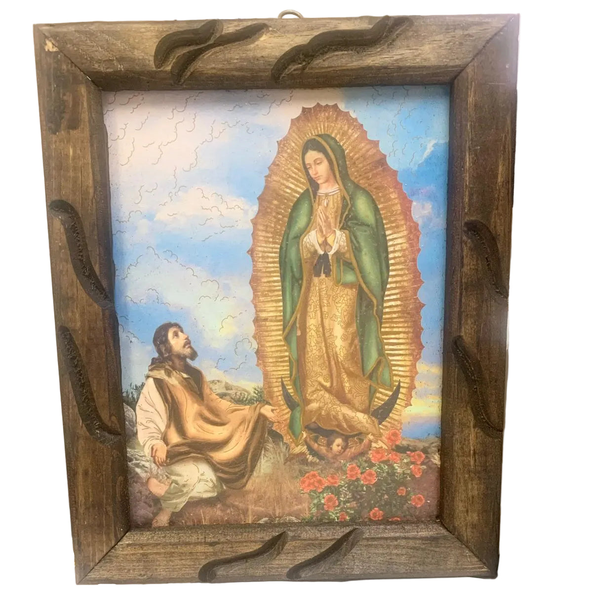 CUADRO RUSTICO MINI DE GUADALUPE 9X11