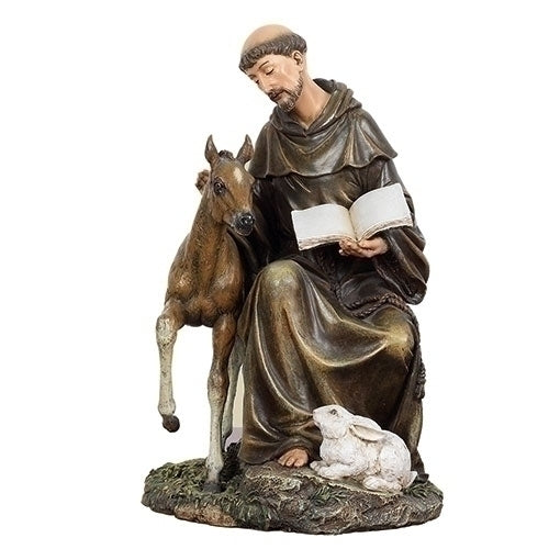 SAINT FRANCIS W/ HORSE 8.5"-L3