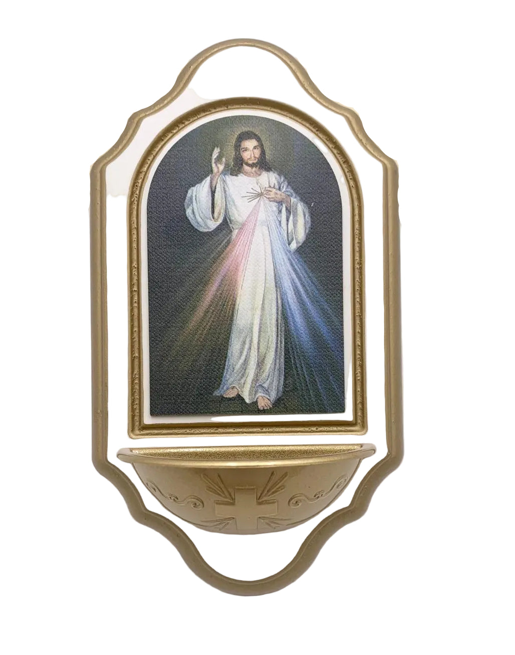 6" DIVINE MERCY HOLY WATER FONT