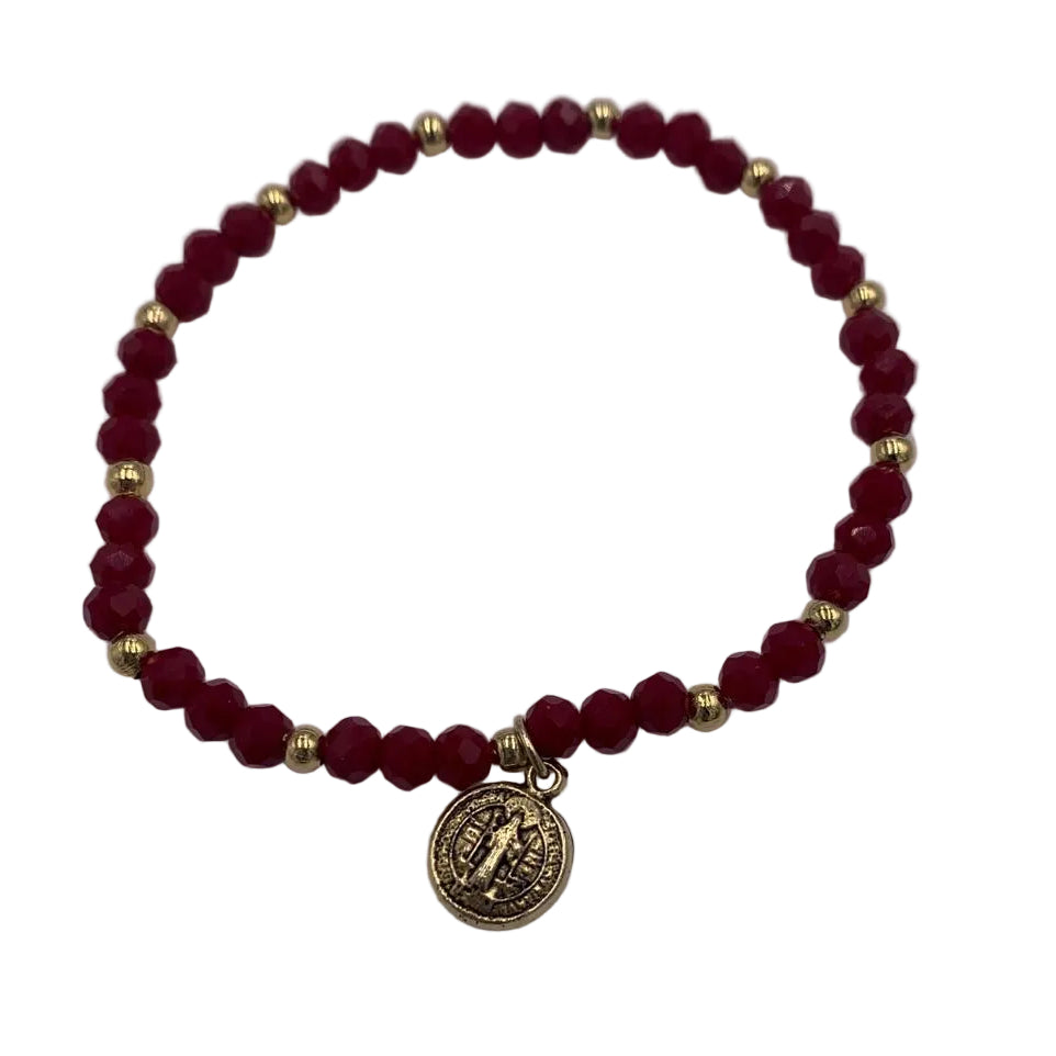 COLORFUL BRACELETS WITH ST. BENIDICT MEDAL