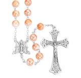 Marbleized Glass Bead Rosary