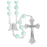 Marbleized Glass Bead Rosary