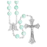 Marbleized Glass Bead Rosary