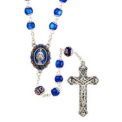Paola Carola Miraculous Rosary - Sapphire
