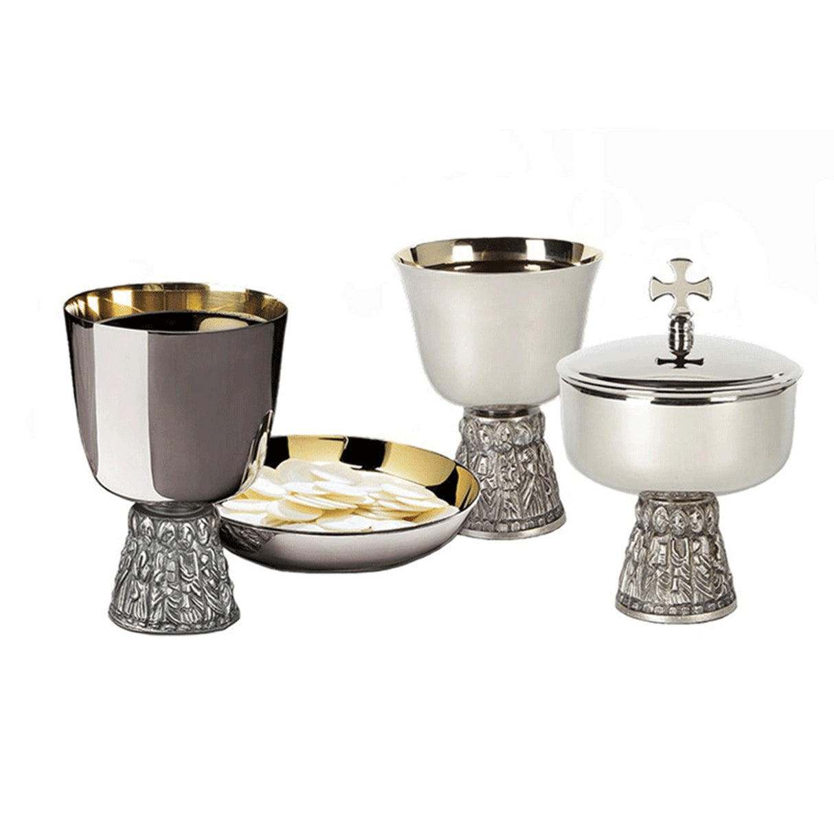 Set of Last Supper chalice, common cup and ciborium Includes: NC902, B3903 and B3904