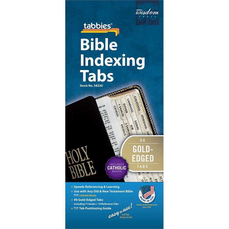 BIBLETABS CATHOLIC GOLD EDGE 90 PC PAPER