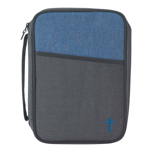 large blue/ grey bible case