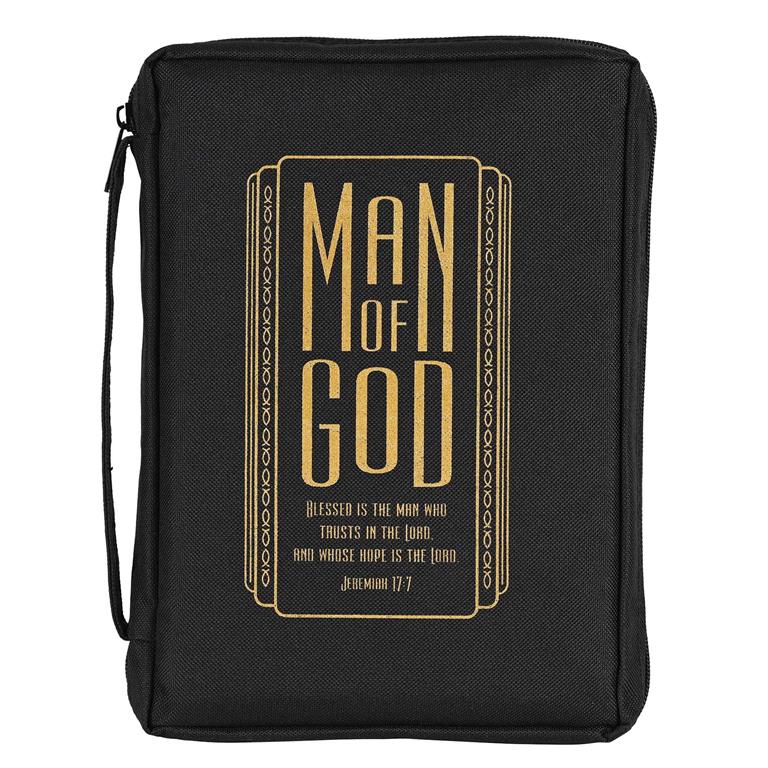 BIBLE COVER MAN OF GOD JER. 17:7 MEDIUM