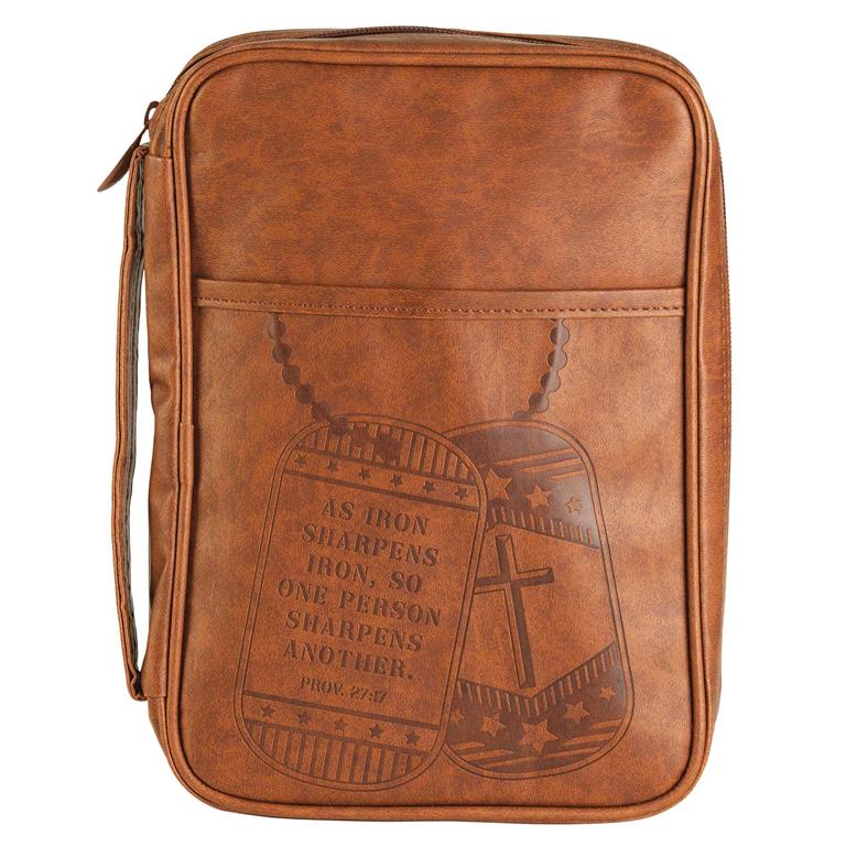 BIBLE COVER IRON SHARPENS IRON LARGE