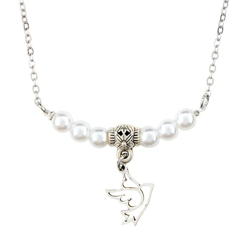 Pearl Dove Pendant Necklace