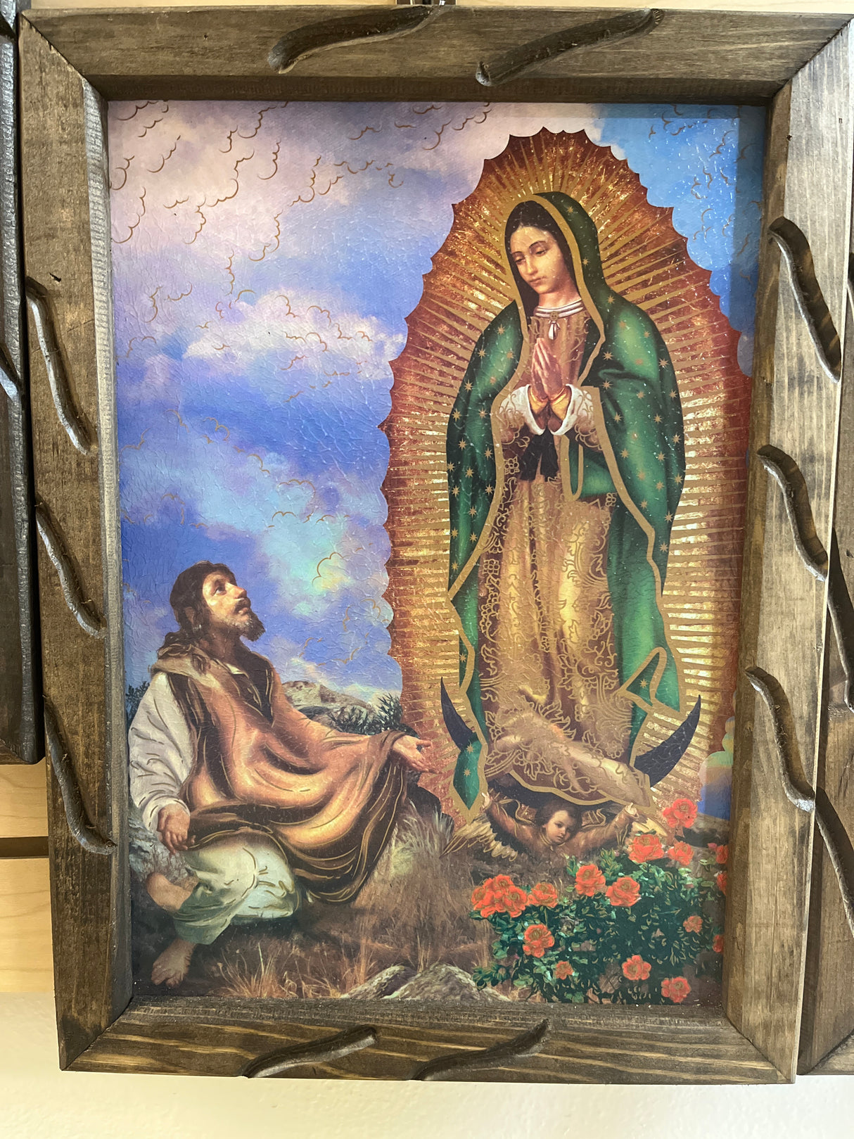 CUADROS RUSTICOS DE LA VIRGEN DE GUADALUPE (13X18) VARIOS