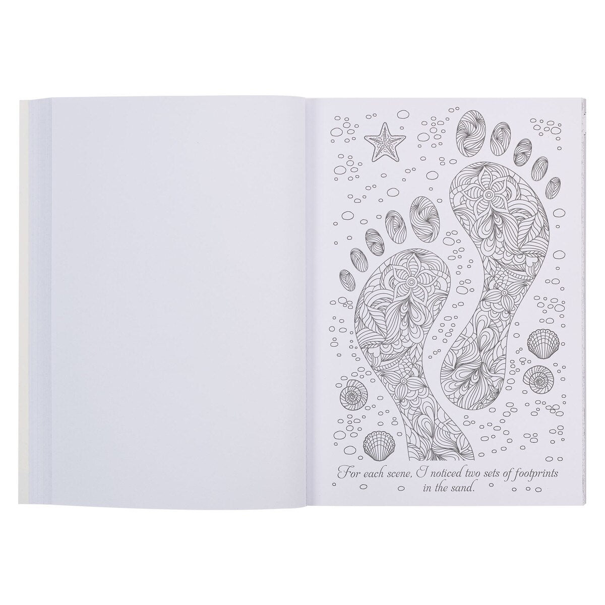 Footprints in the Sand Coloring Book
