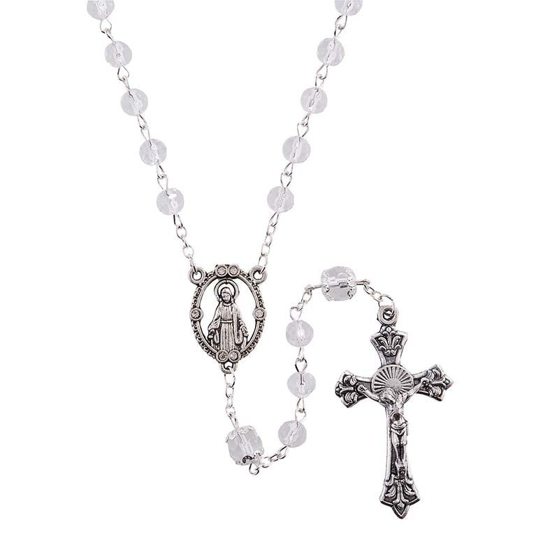 6MM AB Glass Bead Birthstone Rosary
