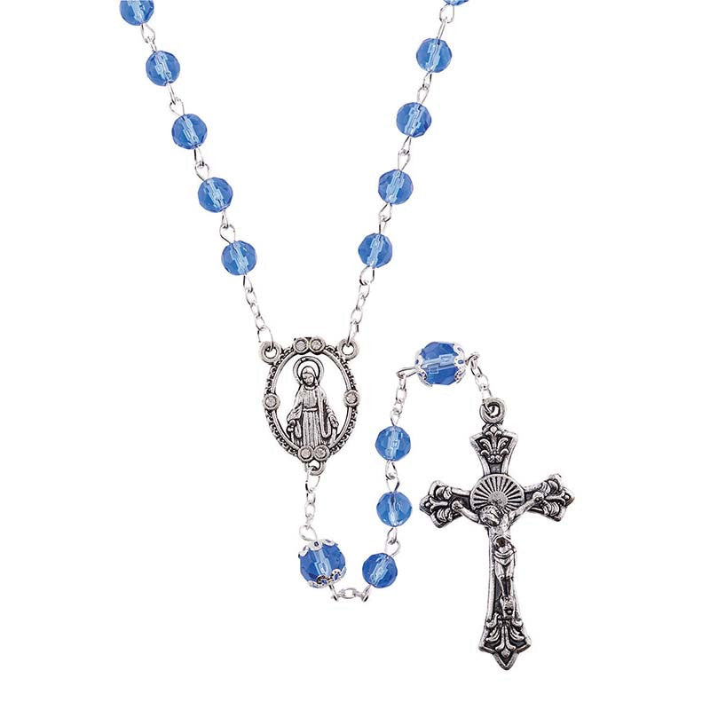 6MM AB Glass Bead Birthstone Rosary