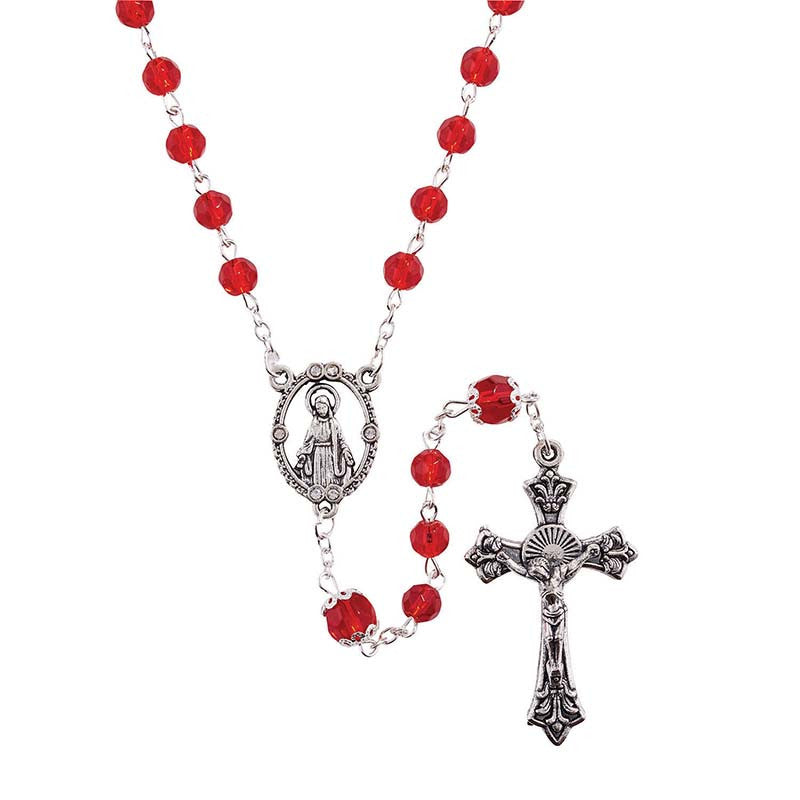 6MM AB Glass Bead Birthstone Rosary