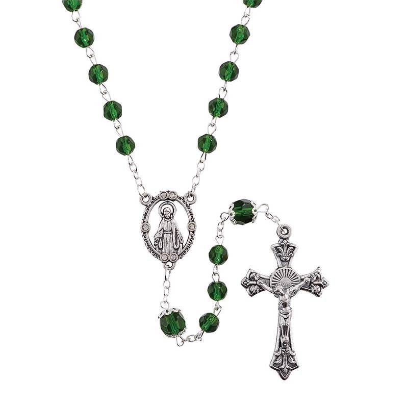 6MM AB Glass Bead Birthstone Rosary