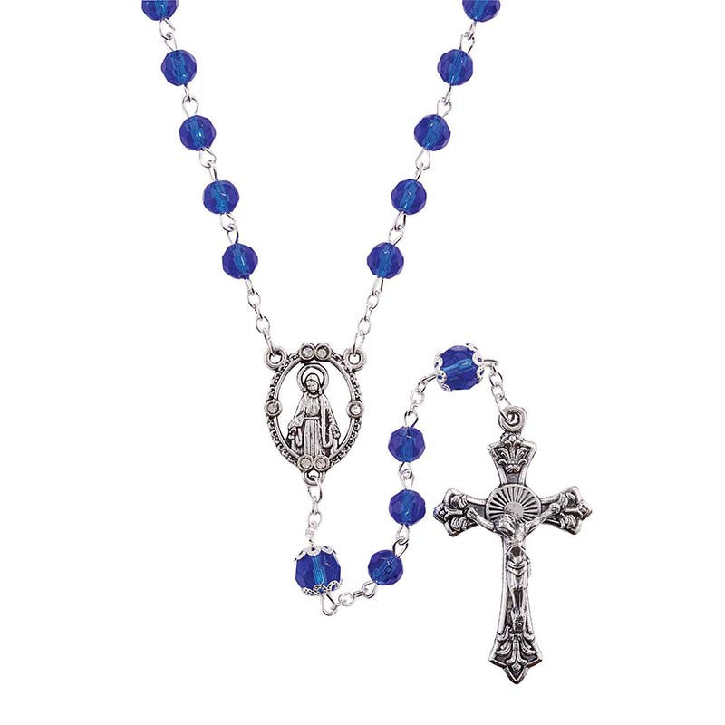 6MM AB Glass Bead Birthstone Rosary