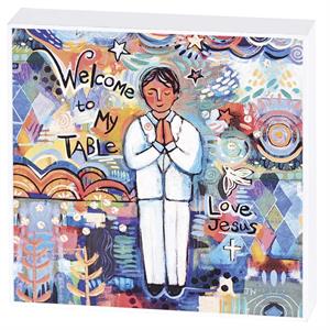 FIRST COMMUNION BOY TABLE TOP PLAQUE