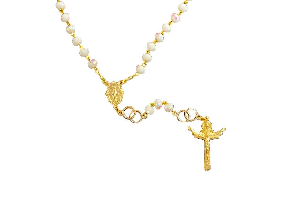 GOLD & AB CRYSTAL BEAD UNITY WEDDING ROSARY