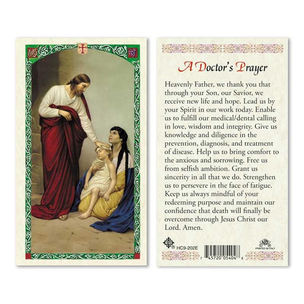 Doctor's Laminated Prayer Card