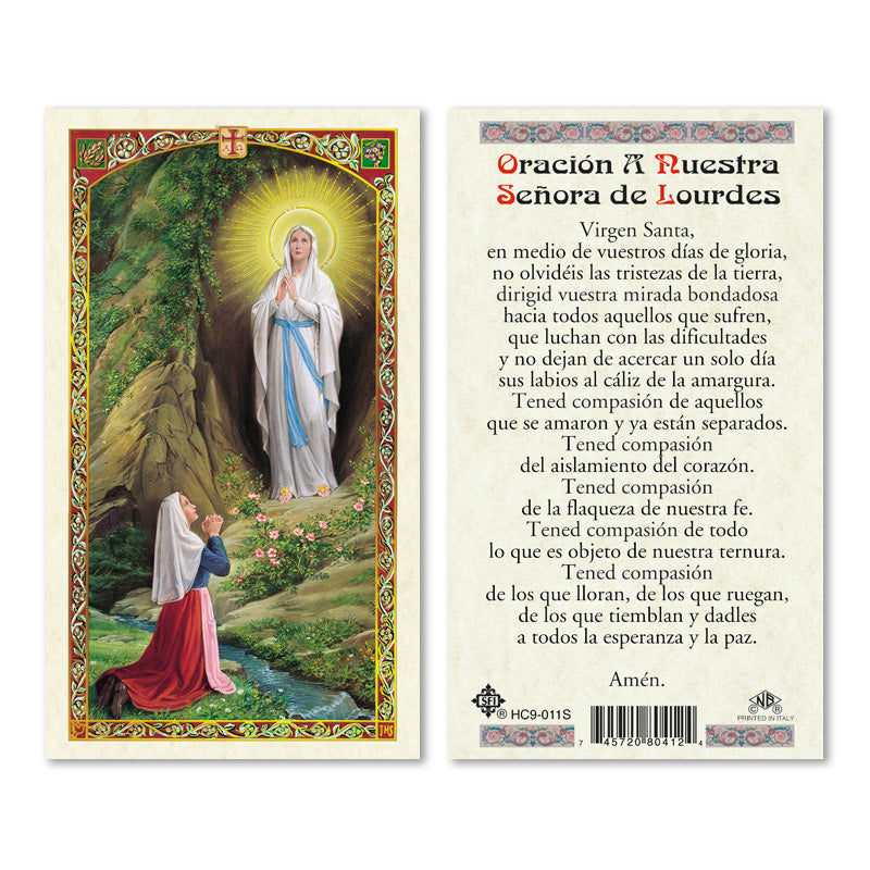 Nuestra Señora de Lourdes- plastificada