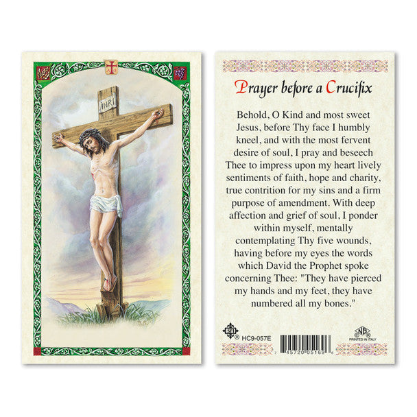 Prayer To Crucified Jesus Laminated Prayer Card