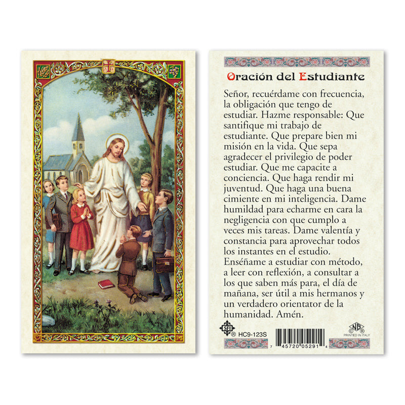 Oracion Para El Estudiante Spanish Laminated Prayer