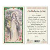 Saint Catherine of Siena Laminated Prayer Card