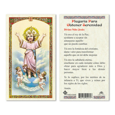 Divino Nino / Serenity Spanish Laminated Prayer Card