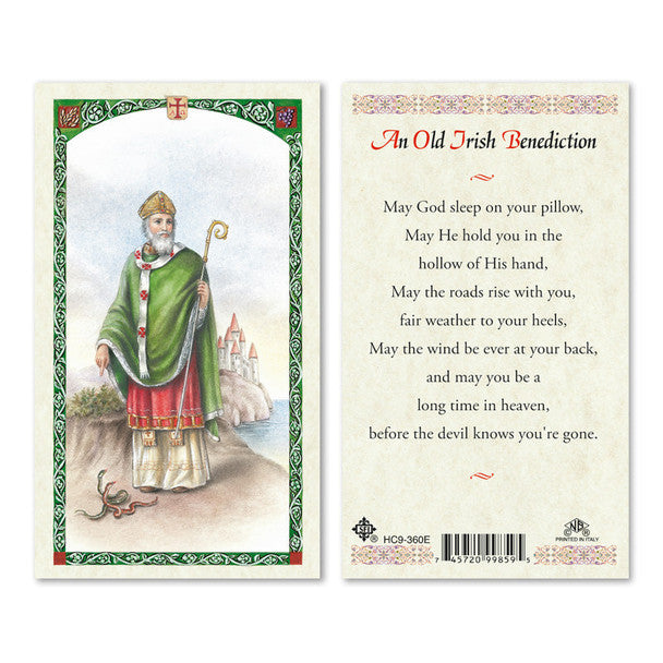 An Old Irish Benediction Laminated Prayer Card -